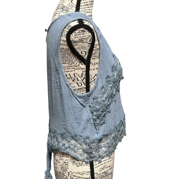 Belle Du Jour XL Cropped Cami Lace Whimsical Fairy Cottagecore Boho Romantic - Picture 4 of 10
